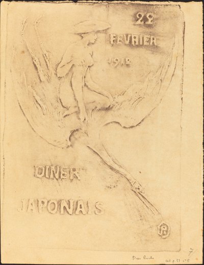 Donna e uccello, 22 febbraio 1912, cena giapponese da Pierre Roche