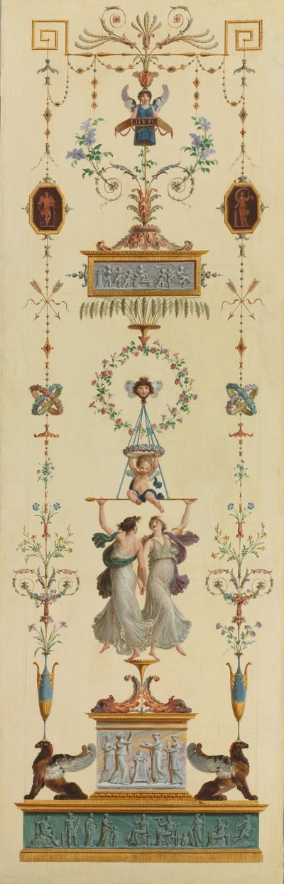 Pannello decorativo, 1790s da Pierre Rousseau