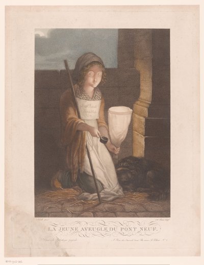 Mendicante cieca con cane da Pierre Simon (II)