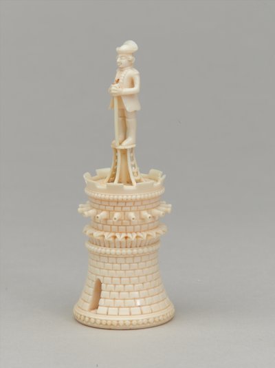 Torre bianca, pezzo degli scacchi, India da Pierre Simon Dequoy