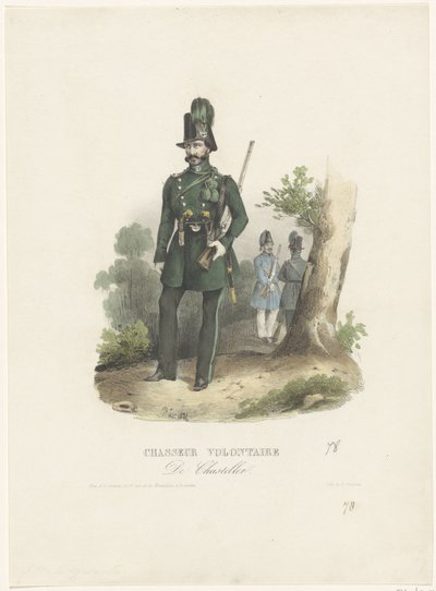 Cacciatore volontario belga, 1831 da Pierre Simonau