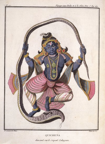 Krishna che danza sul serpente Kaliya, da 