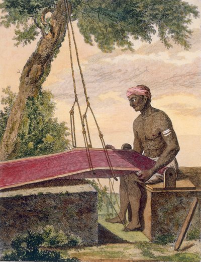Tessitore di stoffa da Pierre Sonnerat