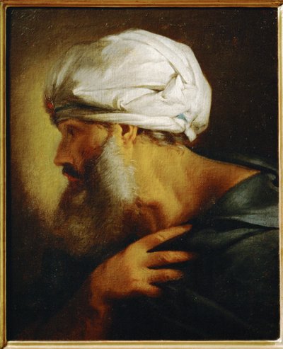 Uomo con turbante (dipinto su tela) da Pierre Subleyras