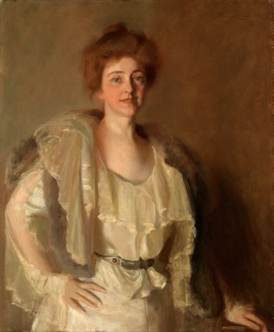 Alice Barney in bianco e marrone da Pierre Troubetzkoy