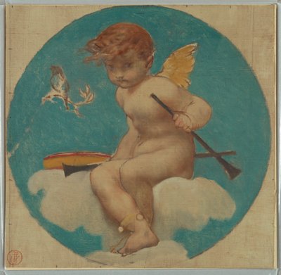 Studio per tondo con putto che tiene attributi della musica da Pierre Victor Galland