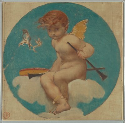 Studio per un tondo con putto che tiene attributi della musica da Pierre Victor Galland