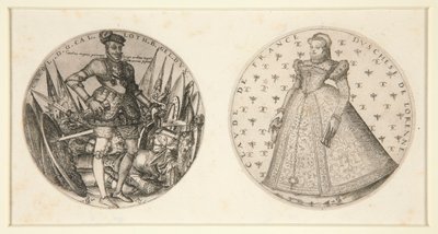 Carlo III Duca di Lorena e Claudia di Francia da Pierre Woeiriot