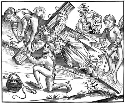 Il bambino Riccardo di Pontoise crocifisso dagli ebrei, 1493 1849 da Pierre Wolgmuth