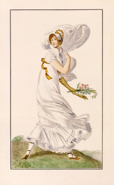 Abito da passeggio in chiffon, 1812 da Pierre de La Mesangere
