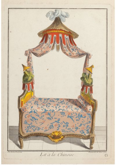 Lit à la Chinoise, ca 1788 da Pierre de La Mesangere