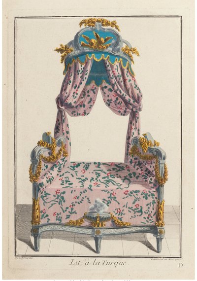 Lit à la Turque, ca 1788 da Pierre de La Mesangere