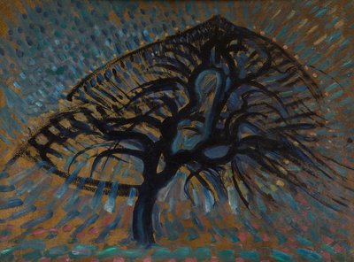 Albero di mele, versione puntinista da Piet Mondrian