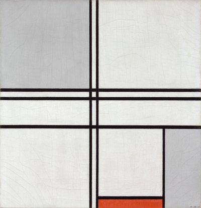 Composizione n. 1 Grigio-Rosso da Piet Mondrian