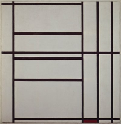 Composizione n. 1 con grigio e rosso 1938-1939 da Piet Mondrian