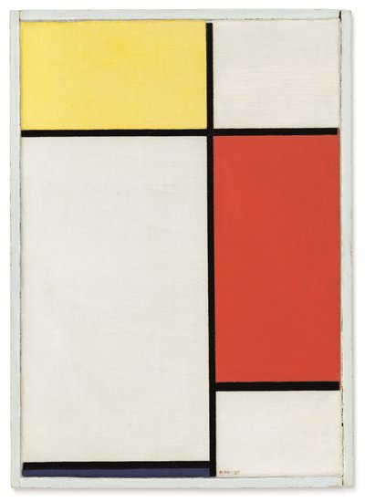 Composizione: No. II, con giallo, rosso e blu da Piet Mondrian