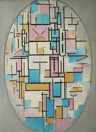 Composizione in ovale con piani di colore 1 da Piet Mondrian