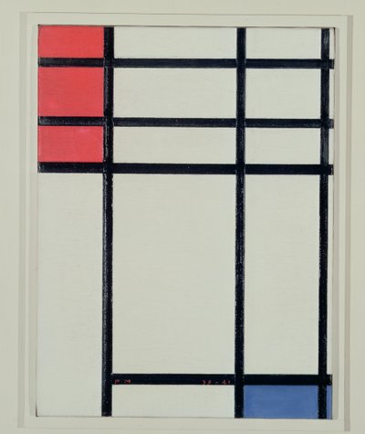 Composizione di rosso, blu e bianco (n. II) da Piet Mondrian