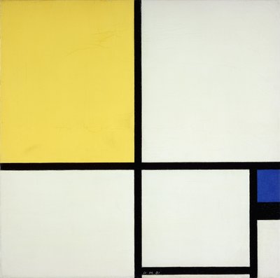 Composizione con blu e giallo da Piet Mondrian
