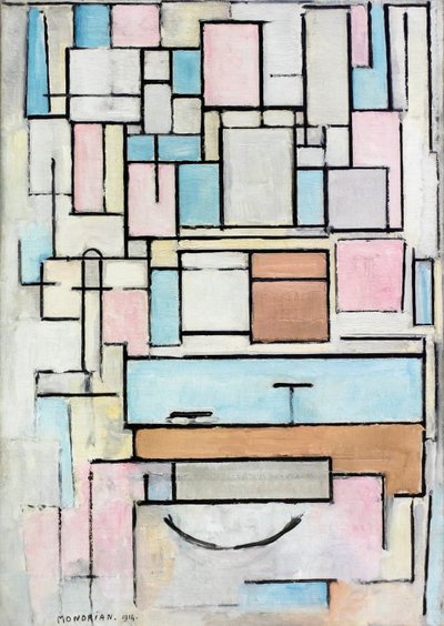Composizione con piani di colore: Facciata da Piet Mondrian