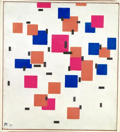Compositon a colori A (olio su tela) da Piet Mondrian