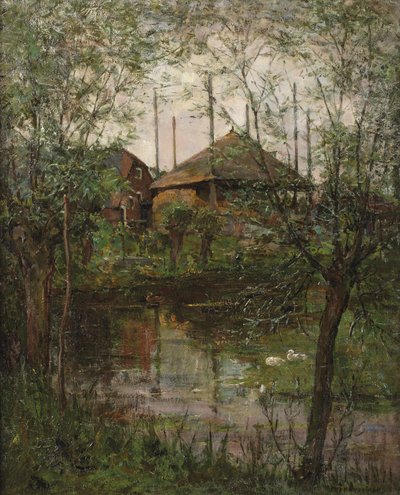 Covone con salici, c.1897-98 da Piet Mondrian