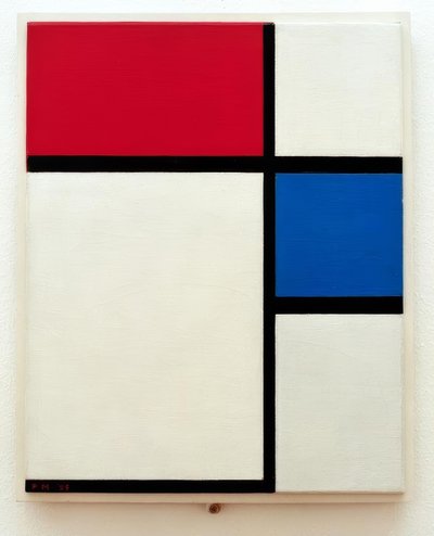 Composizione No. II; Composizione con blu e rosso da Piet Mondrian