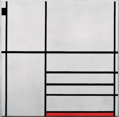 Composizione in bianco, nero e rosso da Piet Mondrian