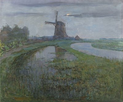 Mulino di Oostzijdse lungo il fiume, c.1903 da Piet Mondrian