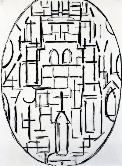 Piet Mondrian (1872-1944), Chiesa a Domburg, 1914 da Piet Mondrian