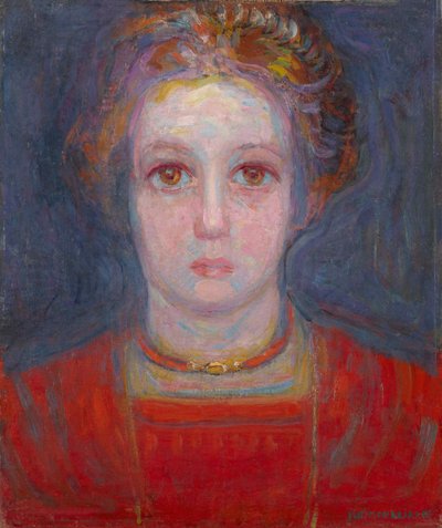 Ritratto di una ragazza in rosso, 1908 da Piet Mondrian