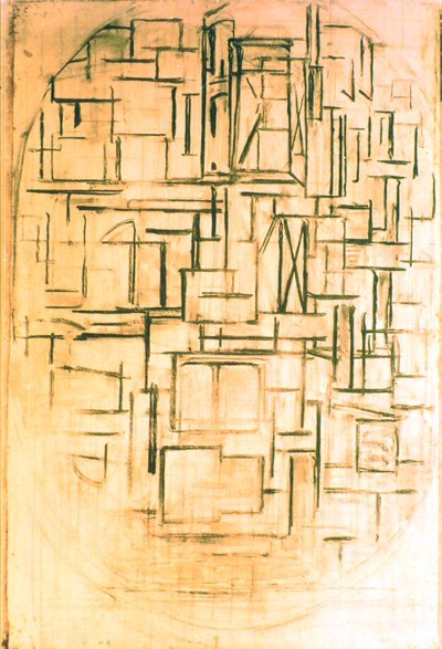 Composizione ovale senza titolo 1914 da Piet Mondrian