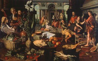 Cristo in casa di Marta e Maria, di Pieter Aertsen da Pieter Aertsen