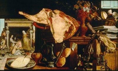 Vanitas e Cristo in casa di Marta e Maria da Pieter Aertsen