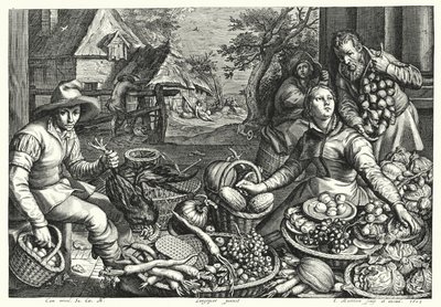 I venditori di verdure e pollame da Pieter 150708 75 after Aertsen