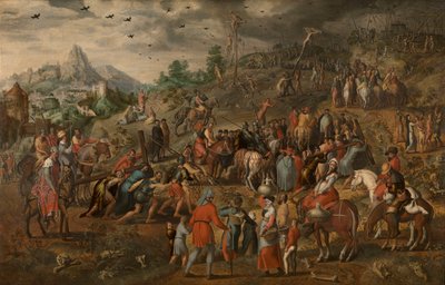 La salita al Calvario da Pieter Aertsen