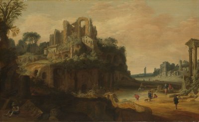 Paesaggio romano con rovine da Pieter Anthonisz van Groenewegen