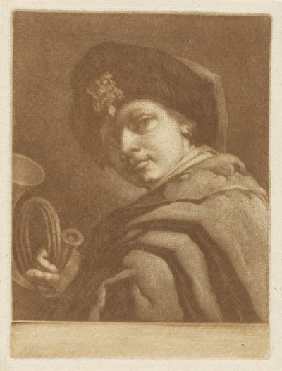 Ragazzo con un corno da caccia da Pieter Anthony Wakkerdak