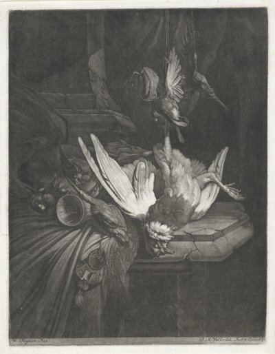 Natura morta con volatili da Pieter Anthony Wakkerdak