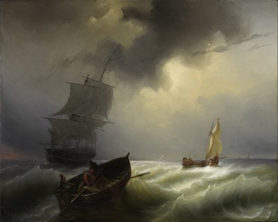 Navi in mare con vento forte da Pieter Arnout Djixhoorn