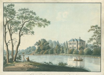 Veduta della casa Over Holland con padiglione da tè sulla Vecht a Nieuwersluis da Pieter Bartholomeusz. Barbiers