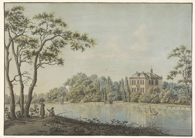 Veduta della casa Over Holland con padiglione da tè sulla Vecht a Nieuwersluis da Pieter Bartholomeusz. Barbiers