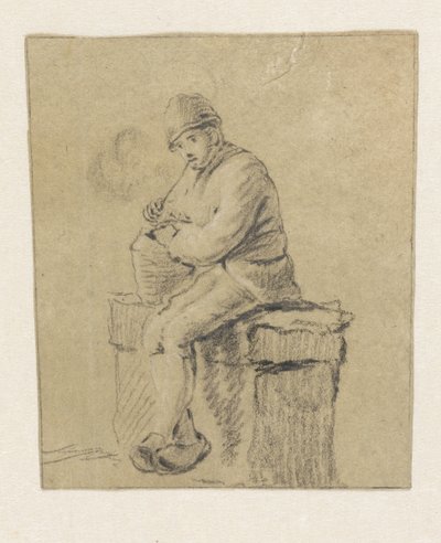 Contadino seduto da Pieter Bartholomeusz. Barbiers
