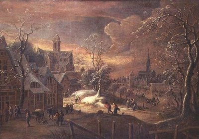 Paesaggio innevato da Pieter Bouts