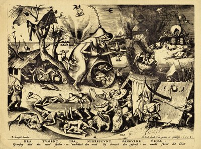 Ira, inciso da H. Cock, 1558 (incisione su legno) da Pieter Bruegel the Elder