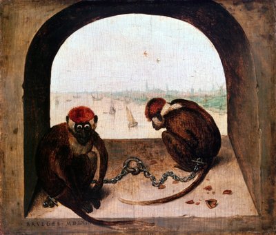 Due scimmie da Pieter Bruegel the Elder