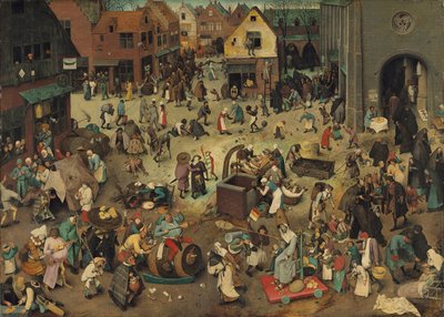 Tedesco: Kampf zwischen Fasching und Fasten La lotta tra il Carnevale e la Quaresima da Pieter Brueghel the Elder