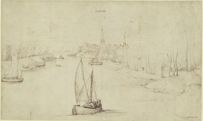 Pieter Bruegel (il Vecchio) - Paesaggio fluviale Basrode (Baasrode), KdZ 5763 da Pieter Brueghel the Elder
