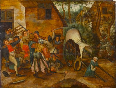 Contadini e soldati litigiosi da Pieter Brueghel the Younger