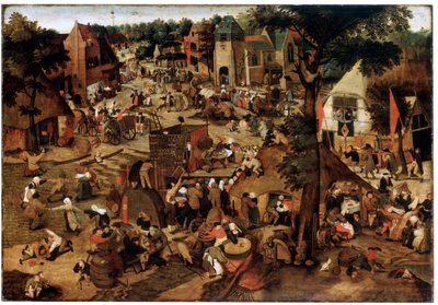 Fiera con una rappresentazione teatrale, c1580-1630 da Pieter Brueghel the Younger
